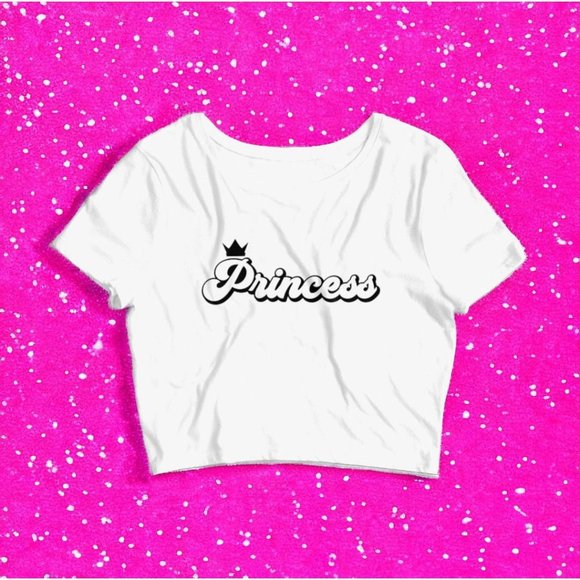 Disco Lemonade Y2K Princess Baby Tee, Crop Top, Y2K, Retro TShirt, Tee, DiscoLem - Picture 2 of 10
